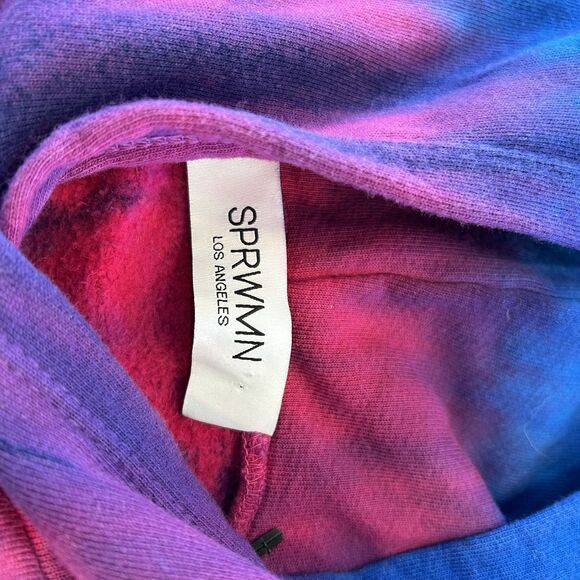 Sprwmn Camelia Heart Tie Died Hoodie Size Small Sold On Mother Denim - Picture 3 of 5